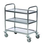 Trolley 3-Tier Stainless Steel Silver 373229