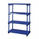 Plastic shelving - up to 360kg - Static units -Blue - Choice of 4 widths and 3 depths 367301