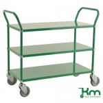 Three Tier Coloured Trolley, Green 