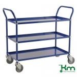 Three Tier Coloured Trolley, Blue 