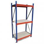 Heavy duty wide span racking with chipboard shelves - 500kg - Starter bays with chipboard shelves 388051