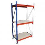 Heavy duty wide span racking with chipboard shelves - 500kg - Add on bays with chipboard shelves 388066