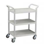 Standard 3 Shelf Service Cart, Open Side