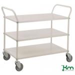 Platform Trolley 3 Shelves, White 