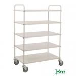 Tray Trolley 5 Shelves White 