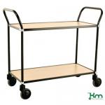 Trolley 2 Shelves Black/Birch 