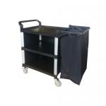 Three Tier Plastic Tray Trolley, One Ope