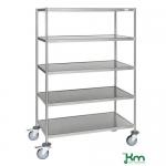 Five Tier Stainless Steel Trolley L X W 