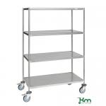 Four Tier Stainless Steel Trolley L X W 