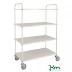 Tall Four Tier Reversable Tray Trolley. 