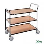 Light Duty Three Tier Trolley. Beech She