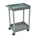 Heavy Duty Two Tier Plastic Tray Trolley