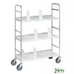 Mobile Shelf Unit, 3 Shelves, 6 Dividers