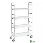 Mobile Shelf Unit, 4 Shelves, 790 X 290 