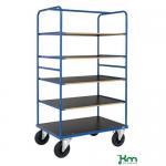 Shelf Trolley, 5 Brown Mdf Laminated She