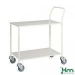 Small Table Trolley, 2 Red Shelves, 970 