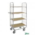 Esd Shelf Trolley, 4 Shelves, 1195 X 470