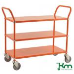 3 Tier Coloured Trolley, Orange, 940 X 1