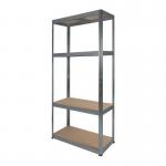 RB BOSS Galvanised botless shelving with MDF shelves - 175kg per shelf 422952