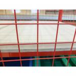 Mesh sided shelf trucks, plywood shelves with doors 430563