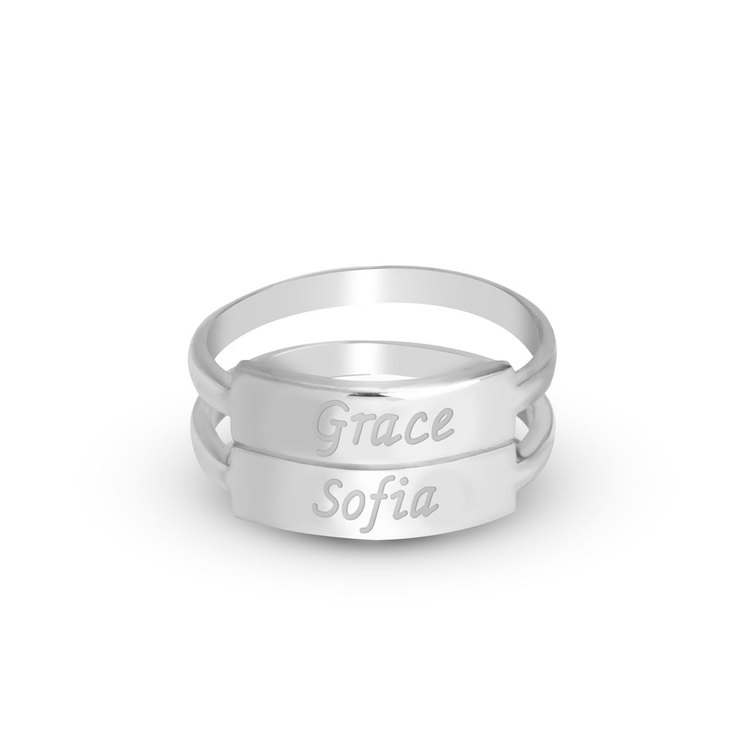 Stackable Name Rings - Picture 2