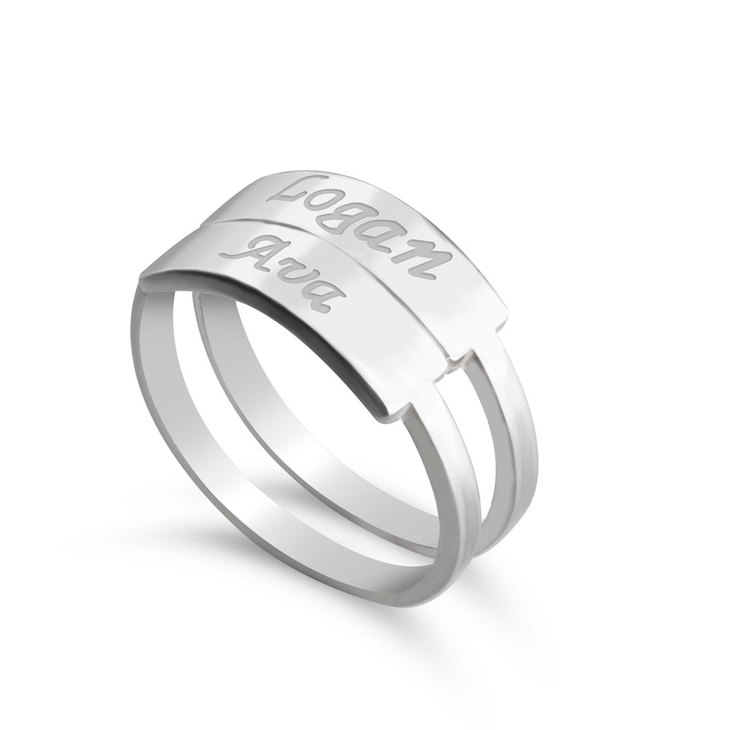 Stackable Name Rings - Picture 3