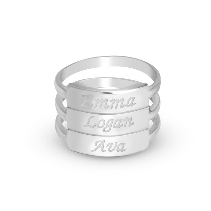 Stackable Name Rings - Picture 4