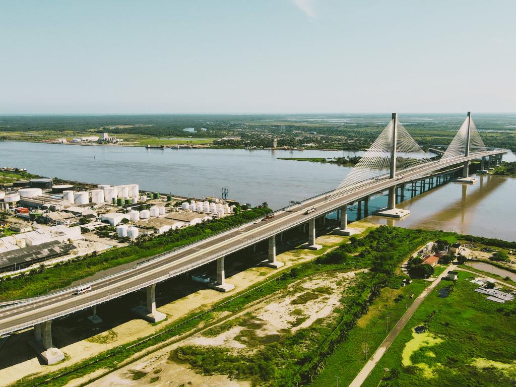 Pumarejo Bridge in Barranquilla, Colombia