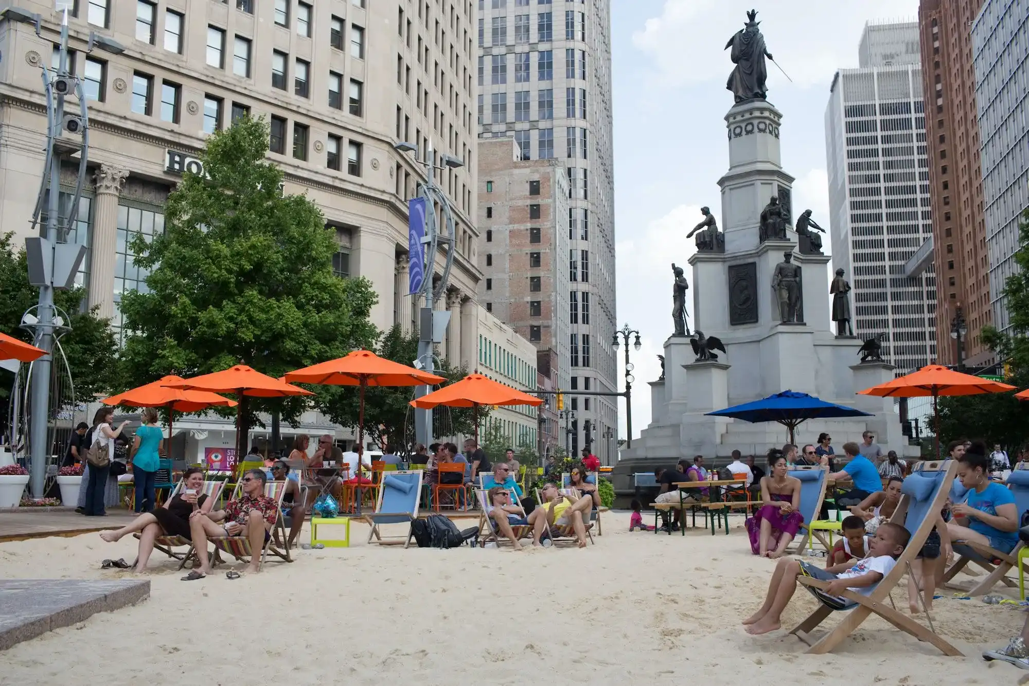 Campus Martius beach