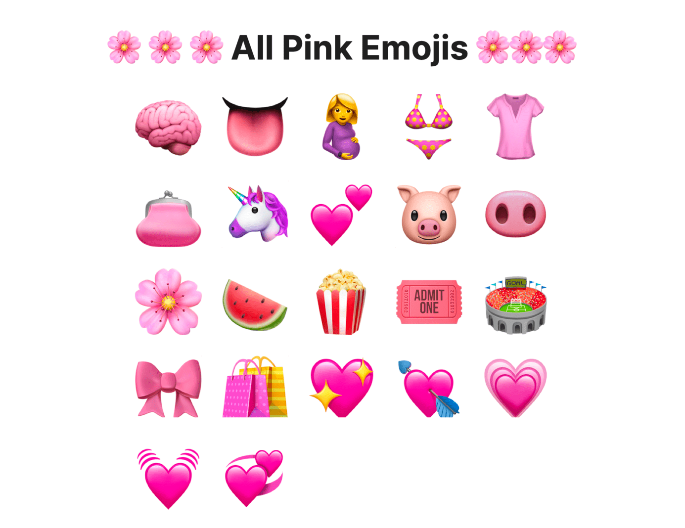 All pink emojis