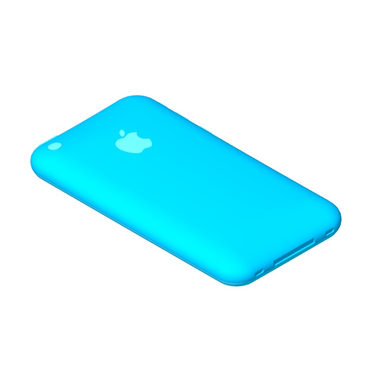 View of the Apple iPhone 3GS (3rd Gen) in 3D available for download