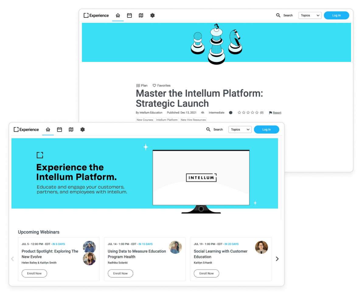 UI example of the Intellum Platform