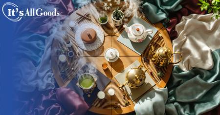 Assortment of teas on a table.