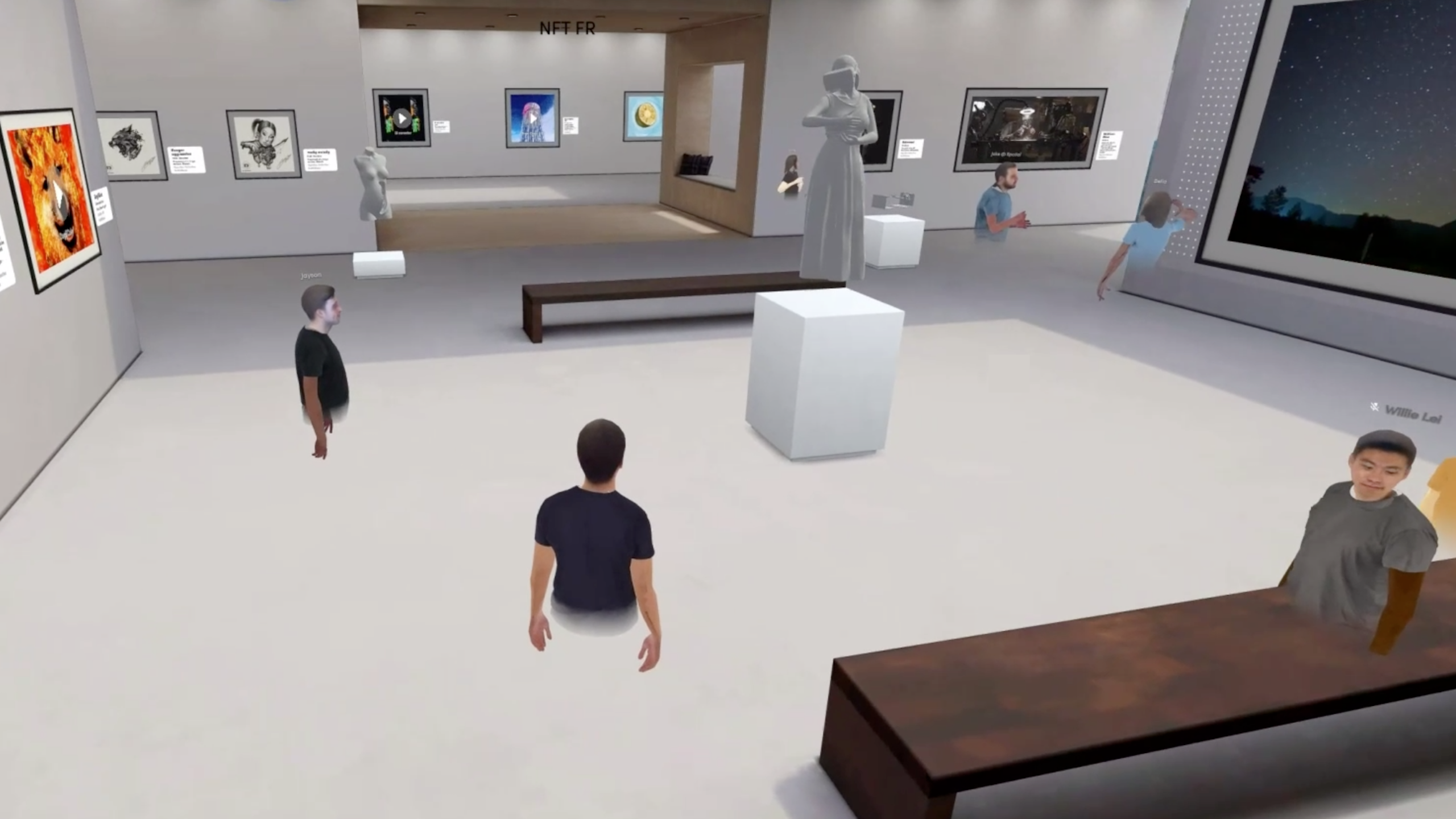 Virtual Galleries: Spatial on NFT Art