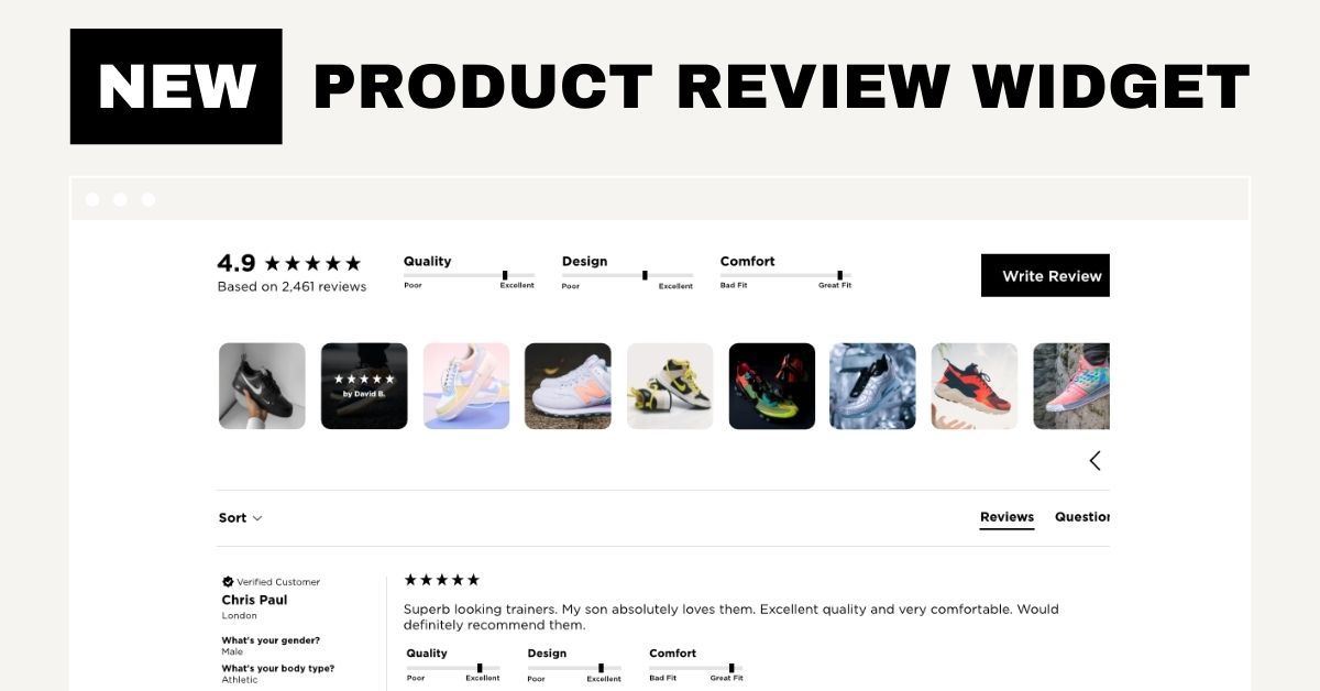 New Customisable Product Review Widget