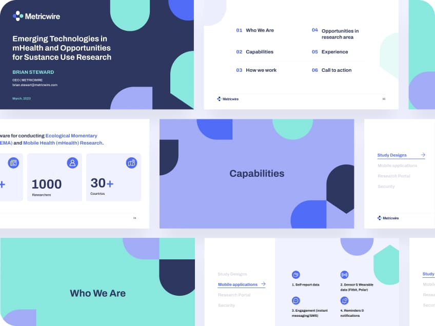 Metricwire – Pitch deck by Awesomic