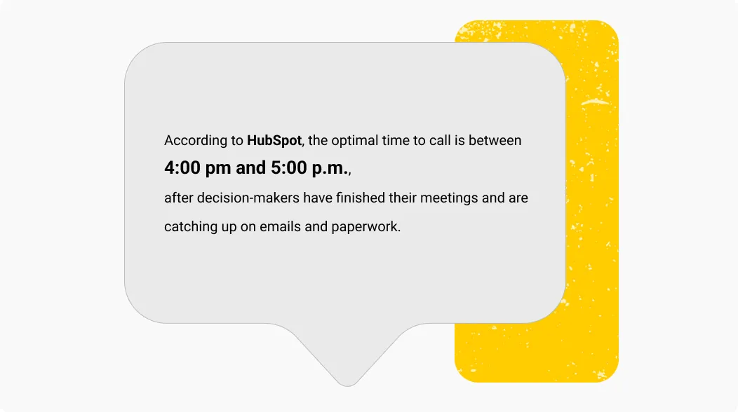 optimal time to call decision makers