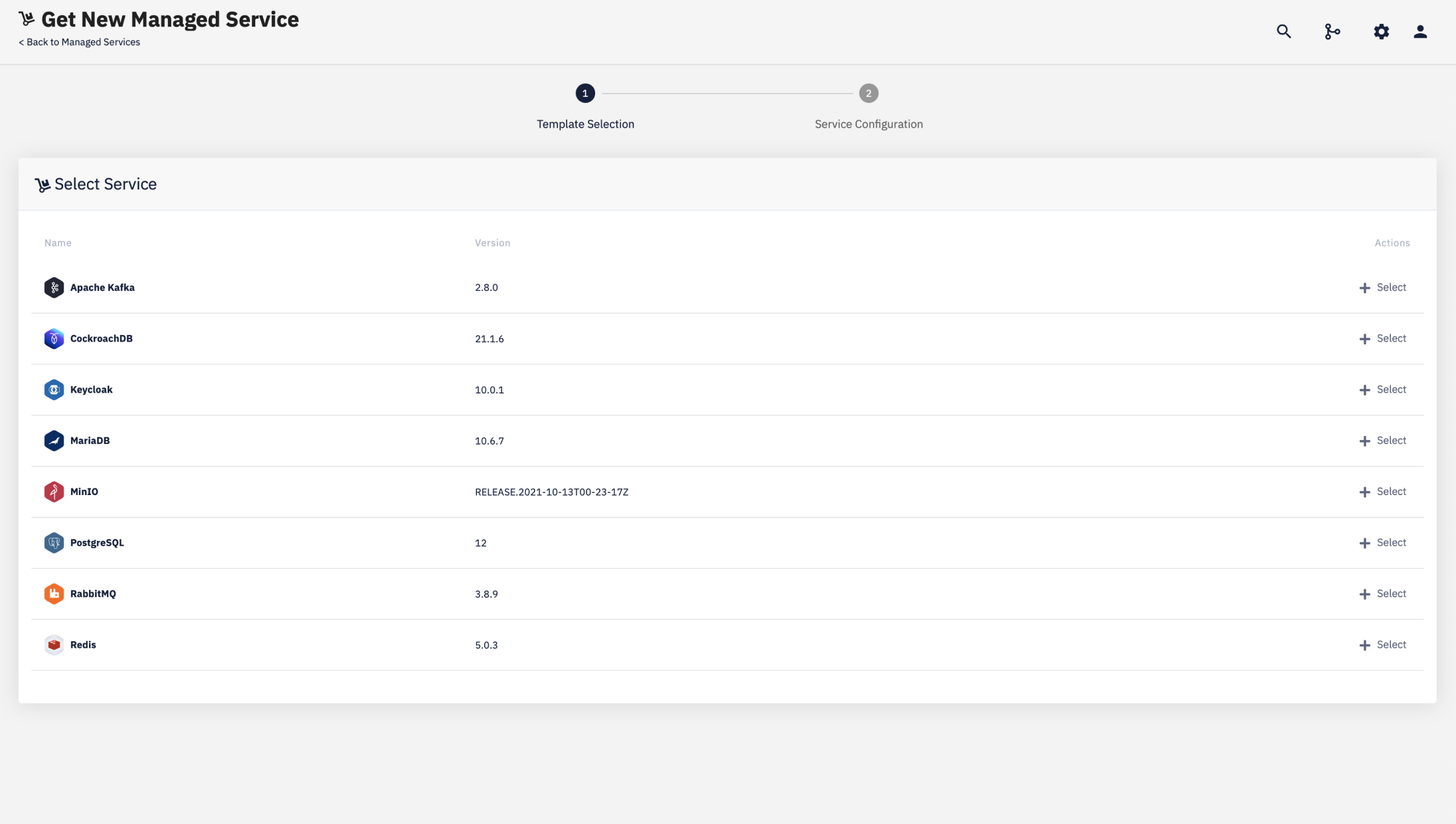 Codenow screen with database tools