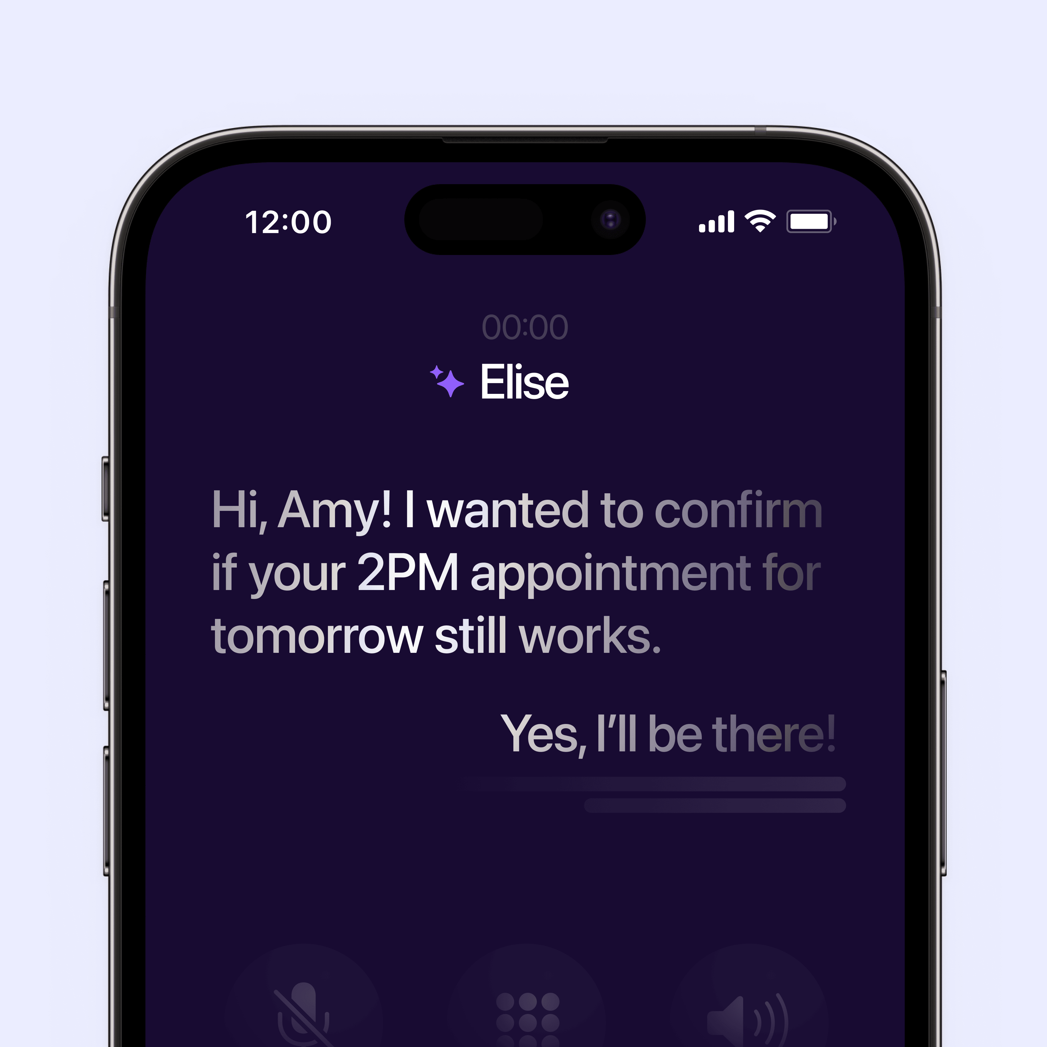 Image of iPhone with text conversation