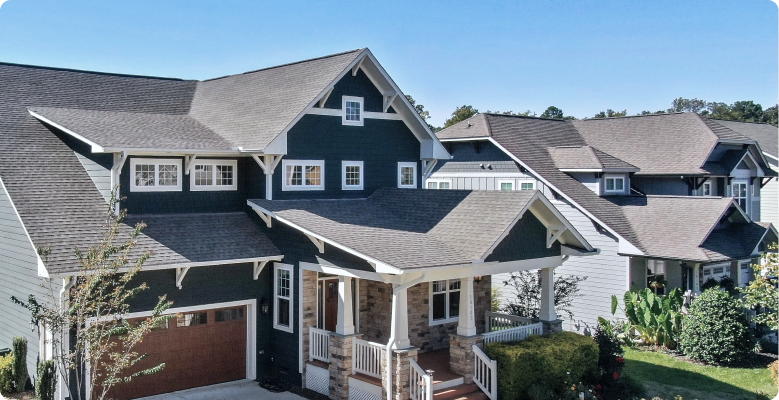 Image of home in suburban neighborhood. 