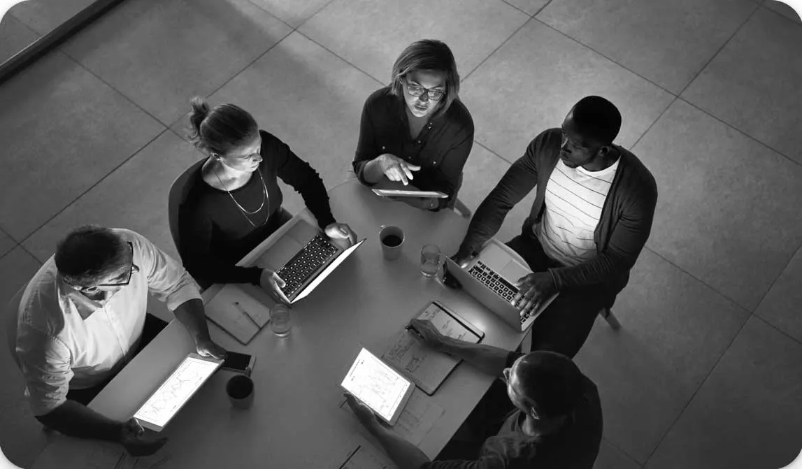 Black and White Cyberattack Management Team