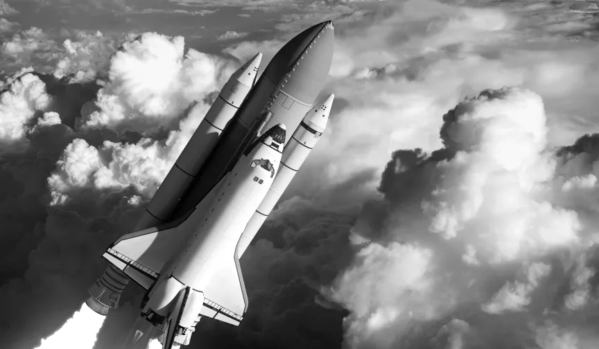 Black and White Space Shuttle Launch, Illumio’s Speed Stands Out