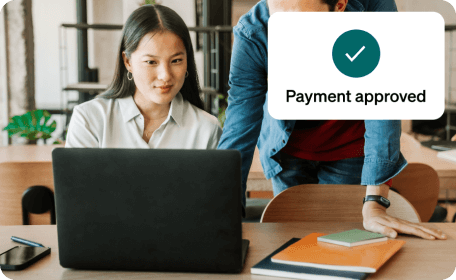 a financial manager getting payments quickly approved