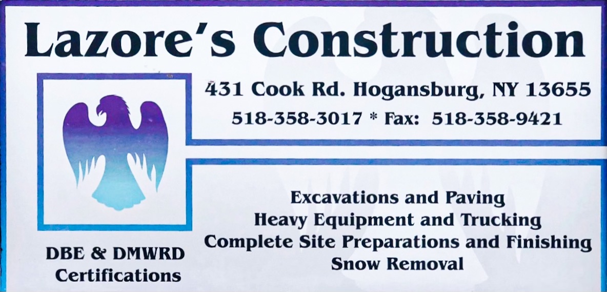 Lazore's Construction Logo