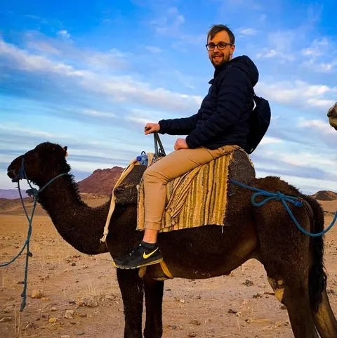 Mike Dodge on a Camel