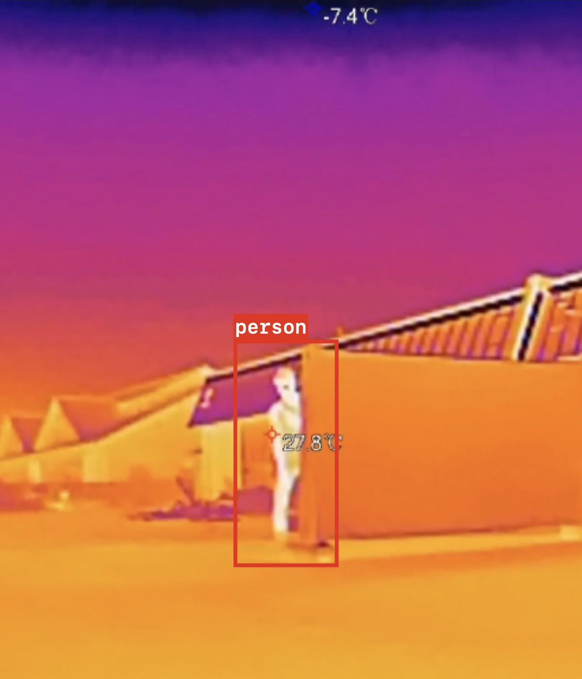 Thermal scan of person