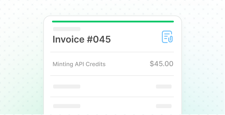 Invoice crypto NFT