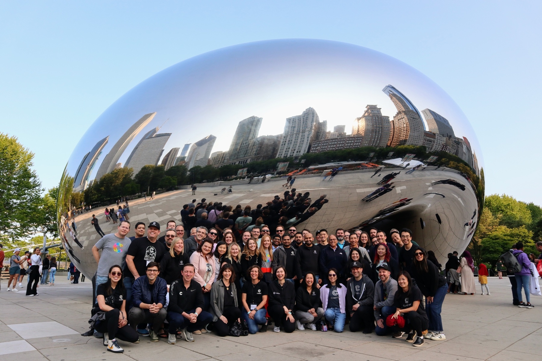 Coalition Employees Visiting the Chicago Bean Landmark.