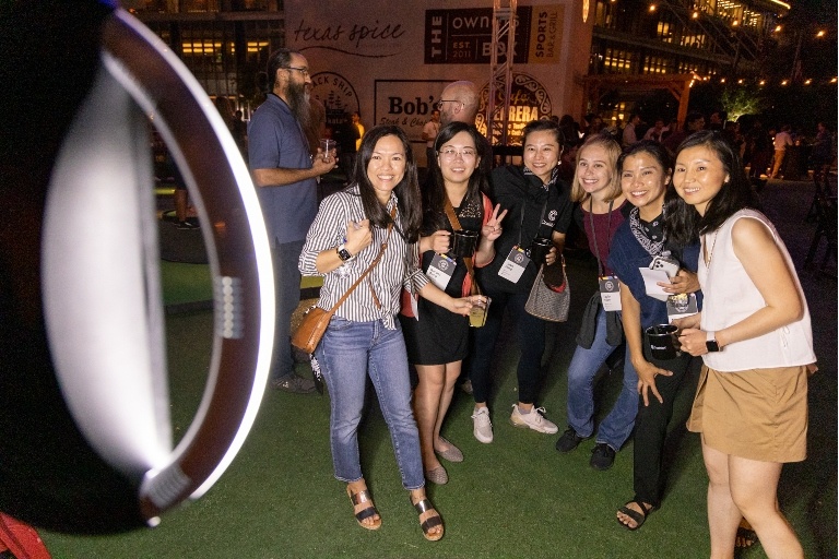 A group of women Coalition employees posing for a night out.