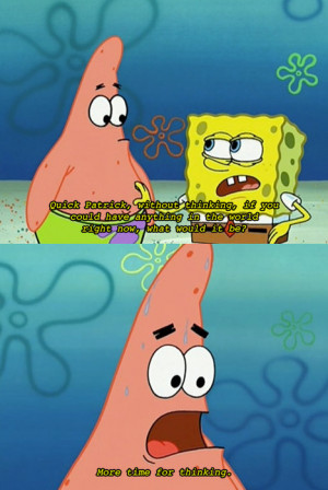 cartoon, funny, haha, patrick, smart, spongebob squarepants